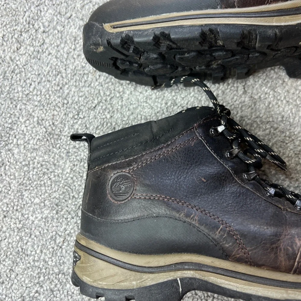 Timberland boots Men's size‎ 7 Dark Brown Leather Lace Up Ankle outdoor workwear